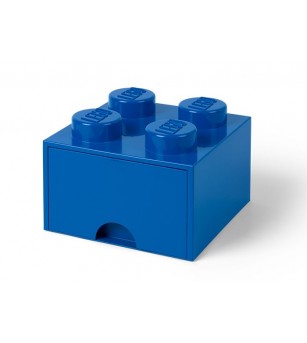 Cutie depozitare LEGO 2x2 cu sertar, albastru - Organizare jucarii
