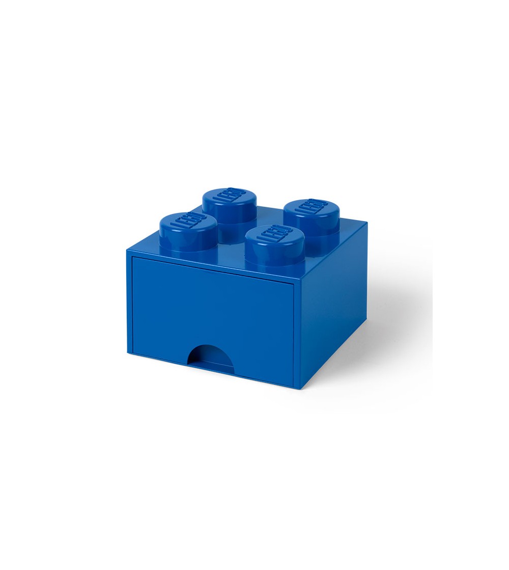 Cutie depozitare LEGO 2x2 cu sertar, albastru - Organizare jucarii