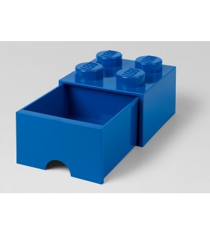 Cutie depozitare LEGO 2x2 cu sertar, albastru - Organizare jucarii