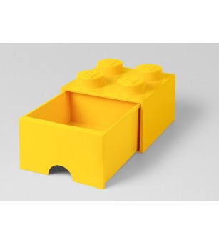 Cutie depozitare LEGO 2x2 cu sertar, galben - Organizare jucarii