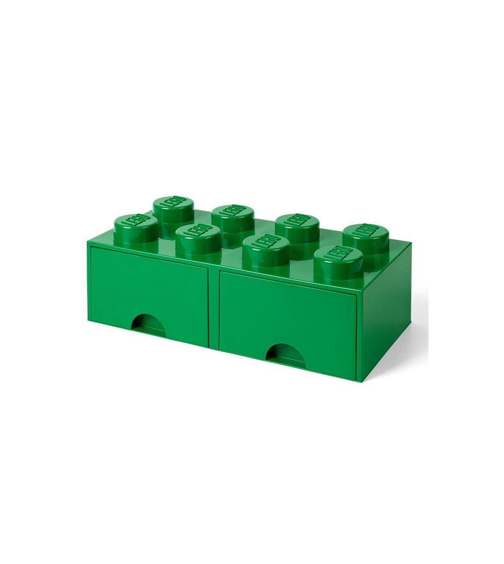 Cutie depozitare LEGO 2x4 cu sertare, verde - Organizare jucarii Cutie depozitare LEGO 2x4 cu sertare, verde - Organizare jucarii