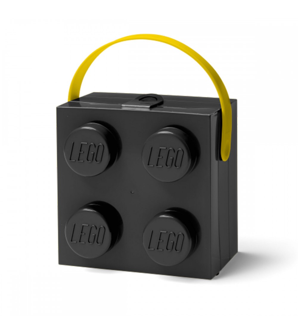 Cutie LEGO 2x2 - negru - Caserole și sticle de apă Cutie LEGO 2x2 - negru - Caserole și sticle de apă