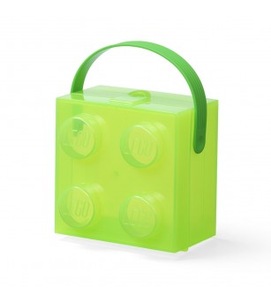 Cutie LEGO 2x2 - verde transparent - Caserole și sticle de apă