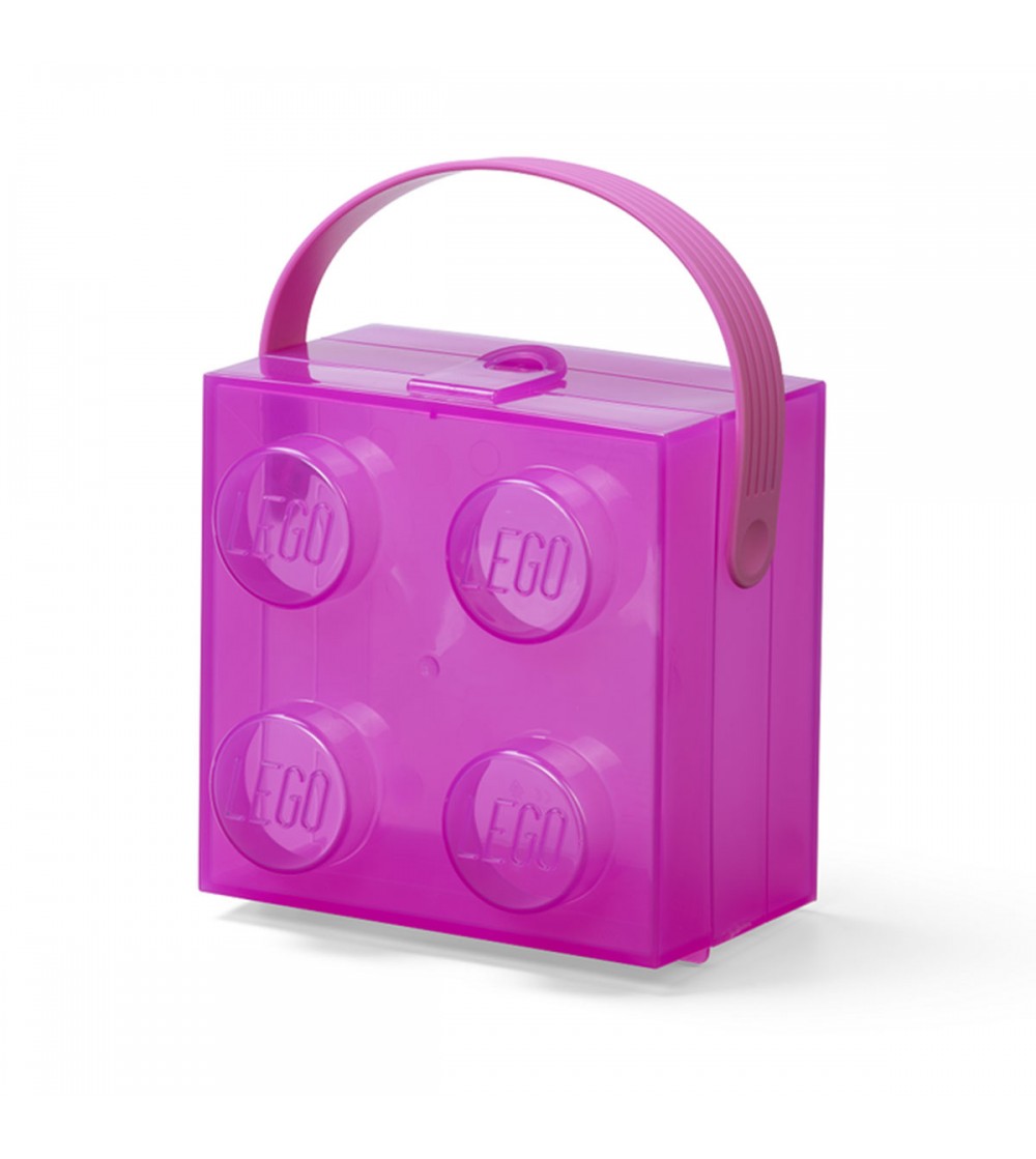 Cutie LEGO 2x2 - violet transparent - Caserole și sticle de apă Cutie LEGO 2x2 - violet transparent - Caserole și sticle de apă