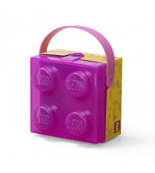 Cutie LEGO 2x2 - violet transparent - Caserole și sticle de apă Cutie LEGO 2x2 - violet transparent - Caserole și sticle de apă