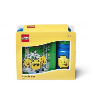 Set pentru pranz LEGO Iconic albastru-verde - Caserole și sticle de apă