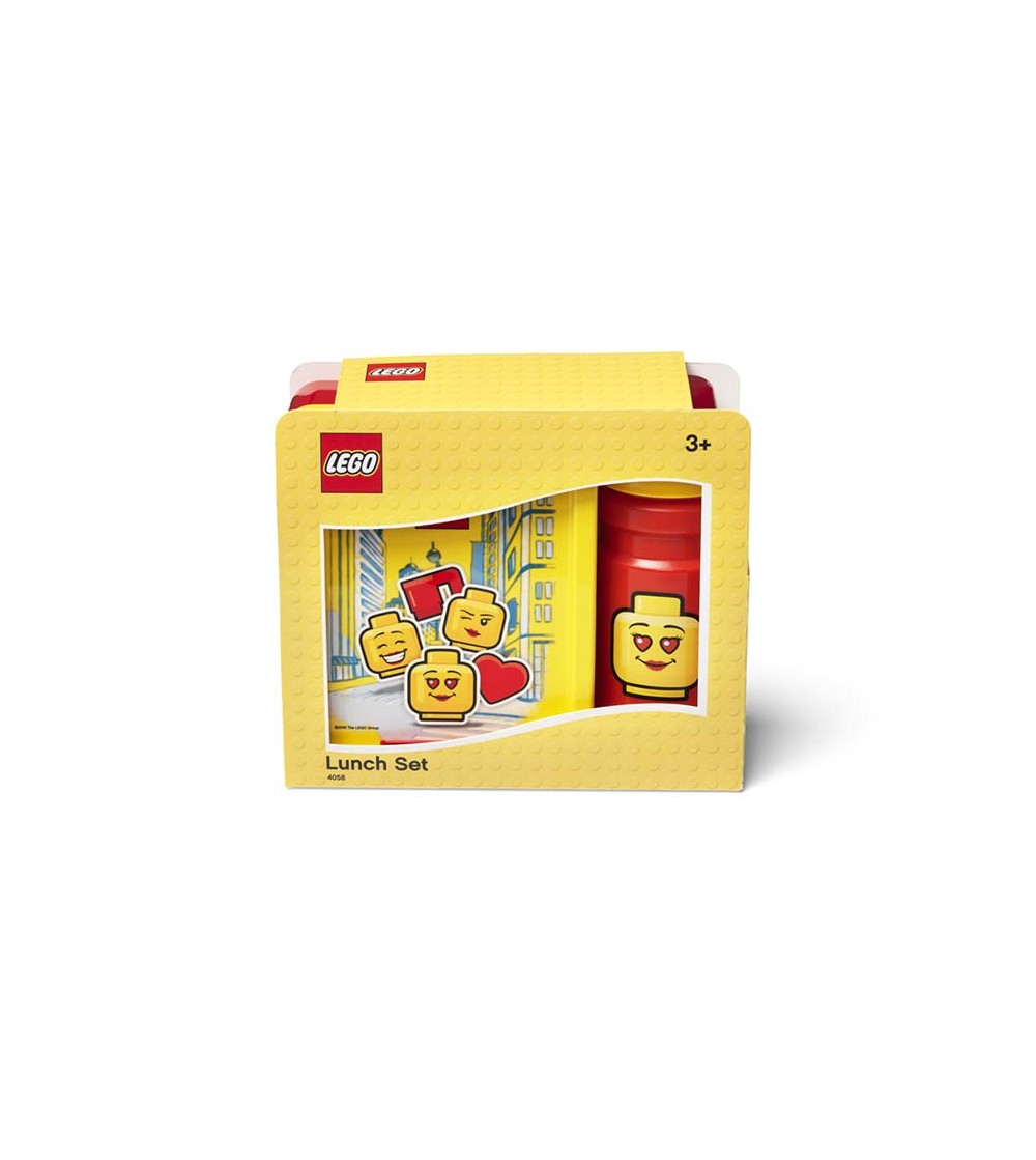 Set pentru pranz LEGO Iconic rosu-galben - Caserole și sticle de apă Set pentru pranz LEGO Iconic rosu-galben - Caserole și sticle de apă
