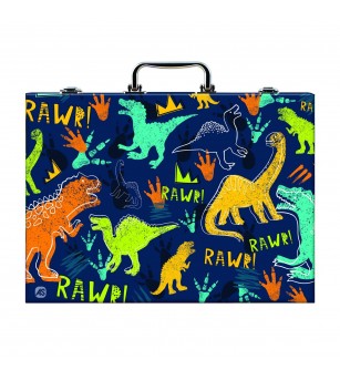 Set De Desen Deluxe Cu 100 Accesorii Dinozaur - Seturi de pictura și desenat