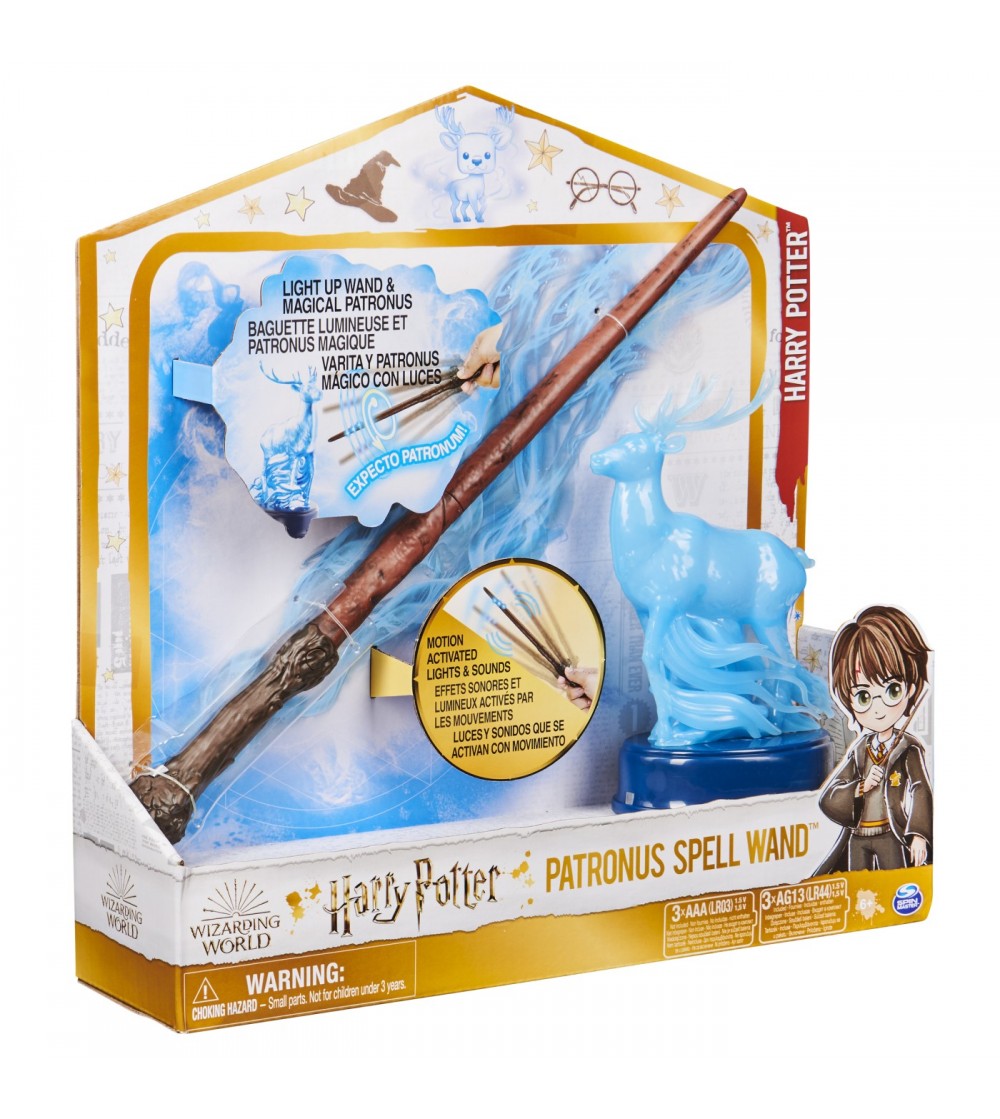 Harry Potter Wizarding World Patronus Spell Wand Bagheta Lui Harry 33cm - Figurine