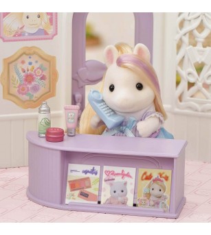 Set Sylvanian Families 5643 - Salon de coafor si figurina ponei - Figurine