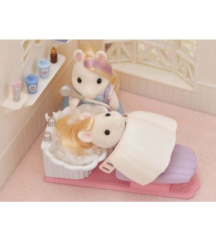 Set Sylvanian Families 5643 - Salon de coafor si figurina ponei - Figurine