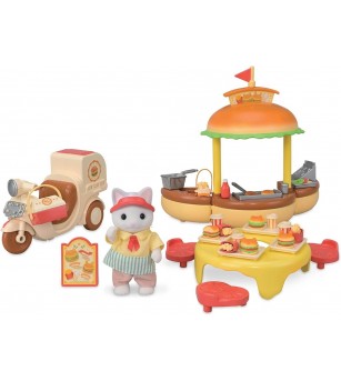 Set Sylvanian Families 5757 - Burger shop - Figurine