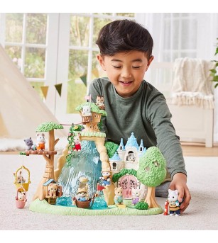Sylvanian Families 5763 - Set de explorare cu frații pisică latte - Figurine