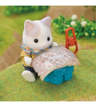 Sylvanian Families 5763 - Set de explorare cu frații pisică latte - Figurine