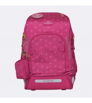 Ghiozdan, rucsac ergonomic cu perna de aer, set active air flx 6 piese, Cherry - Ghiozdane