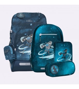 Ghiozdan, rucsac ergonomic cu perna de aer, set active air flx 6 piese, Ninja Master - Ghiozdane