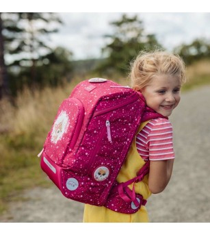 Ghiozdan, rucsac ergonomic cu perna de aer, Active Air FLX, Forest Deer Red - Ghiozdane Ghiozdan, rucsac ergonomic cu perna de aer, Active Air FLX, Forest Deer Red - Ghiozdane