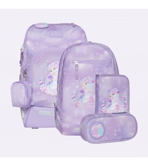 Ghiozdan, rucsac ergonomic cu perna de aer, set Active Air FLX 6 piese, Candy - Ghiozdane