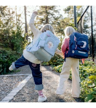 Ghiozdan, rucsac ergonomic cu perna de aer, set Active Air FLX 6 piese, Forest Deer Dusty Mint - Ghiozdane