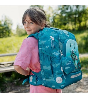 Ghiozdan, rucsac ergonomic cu perna de aer, set Active Air FLX 6 piese, Jungle Game - Ghiozdane