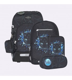 Ghiozdan, rucsac ergonomic cu perna de aer, set Active Air FLX 6 piese, Panther - Ghiozdane