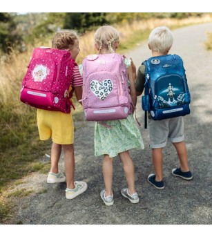 Ghiozdan, rucsac ergonomic cu perna de aer, set Active Air FLX 6 piese, Space Mission - Ghiozdane
