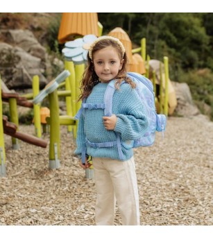 Ghiozdan, rucsac ergonomic cu perna de aer, set Active Air FLX 6 piese, Unicorn Princess Ice Blue - Ghiozdane