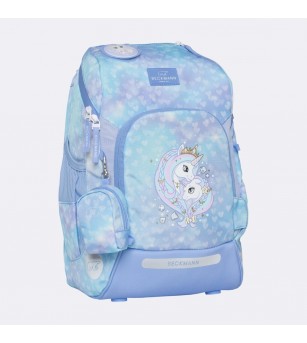 Ghiozdan, rucsac ergonomic cu perna de aer, set Active Air FLX 6 piese, Unicorn Princess Ice Blue - Ghiozdane