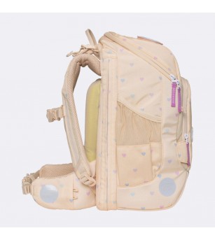 Ghiozdan, rucsac ergonomic cu perna de aer, set Active Air FLX 6 piese, Yellow Heart - Ghiozdane