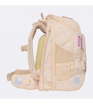 Ghiozdan, rucsac ergonomic cu perna de aer, set Active Air FLX 6 piese, Yellow Heart - Ghiozdane