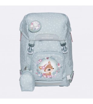 Ghiozdan, rucsac ergonomic, set clasic 6 piese, Forest Deer Dusty Mint - Ghiozdane Ghiozdan, rucsac ergonomic, set clasic 6 piese, Forest Deer Dusty Mint - Ghiozdane