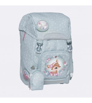 Ghiozdan, rucsac ergonomic, set clasic 6 piese, Forest Deer Dusty Mint - Ghiozdane Ghiozdan, rucsac ergonomic, set clasic 6 piese, Forest Deer Dusty Mint - Ghiozdane