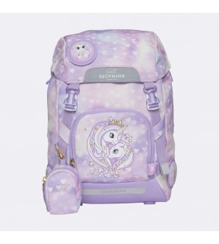 Ghiozdan, rucsac ergonomic, set clasic 6 piese, Unicorn Princess Purple - Ghiozdane