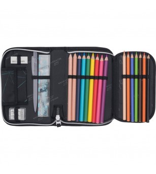 Ghiozdan, rucsac ergonomic, set clasic 7 piese, Panther - Ghiozdane