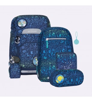 Ghiozdan, rucsac ergonomic, set clasic 7 piese, Science - Ghiozdane