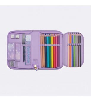 Penar cu o singura sectiune complet echipat, Unicorn princess purple - Penare Penar cu o singura sectiune complet echipat, Unicorn princess purple - Penare