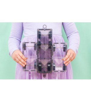 Set Connetix 50 piese magnetice de construcție, Pastel Transport Pack - Jucarii magnetice