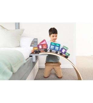 Set Connetix 50 piese magnetice de construcție, Pastel Transport Pack - Jucarii magnetice