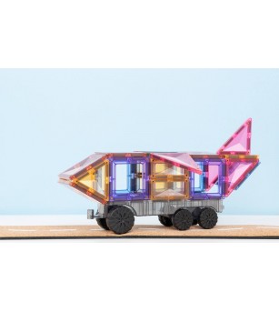 Set Connetix 50 piese magnetice de construcție, Pastel Transport Pack - Jucarii magnetice