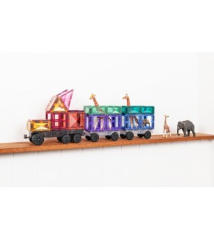 Set Connetix 50 piese magnetice de construcție, Pastel Transport Pack - Jucarii magnetice