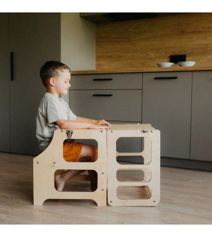 Learning Tower pliabil Duck Woodworks, natur - Learning tower Learning Tower pliabil Duck Woodworks, natur - Learning tower