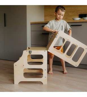 Learning Tower pliabil Duck Woodworks, natur - Learning tower Learning Tower pliabil Duck Woodworks, natur - Learning tower