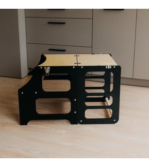 Learning Tower pliabil Duck Woodworks, negru - Learning tower Learning Tower pliabil Duck Woodworks, negru - Learning tower