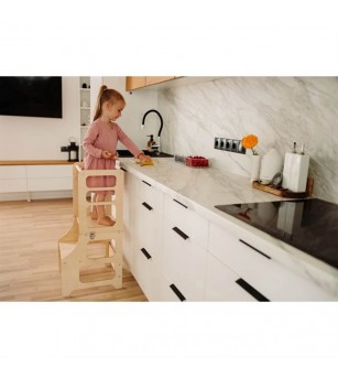 Learning Tower pliabil cu tobogan Duck Woodworks, natur - Learning tower Learning Tower pliabil cu tobogan Duck Woodworks, natur - Learning tower