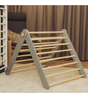 Triunghi Pikler, Duck Woodworks, gri - Jucării și accesorii sportive