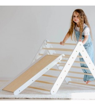 Triunghi Pikler, Duck Woodworks, alb - Jucării și accesorii sportive