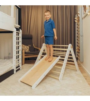 Triunghi Pikler, Duck Woodworks, alb - Jucării și accesorii sportive