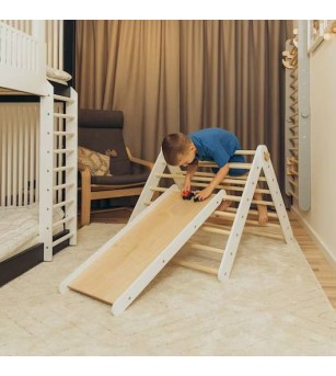 Triunghi Pikler, Duck Woodworks, alb - Jucării și accesorii sportive