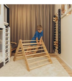 Triunghi Pikler - spalier 2 in 1, Duck Woodworks, natur - Jucării și accesorii sportive