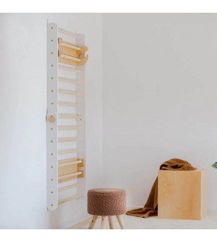 Triunghi Pikler - spalier 2 in 1, Duck Woodworks, alb - Jucării și accesorii sportive